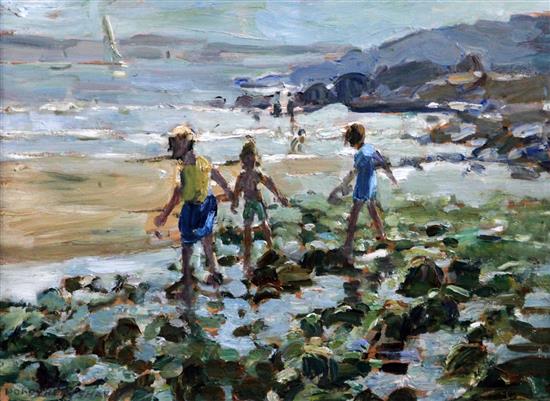 Attributed to Dorothea Sharp Children on the shore 11.5 x 15.5in.